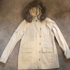 CAbi Jacket with faux fur hood liner